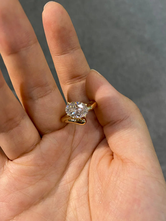 Aureate Halo-Oval Lab-Grown Diamond Ring