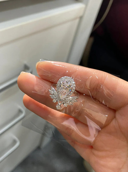 Coronation Teardrop-Lab-Grown Diamond Ring