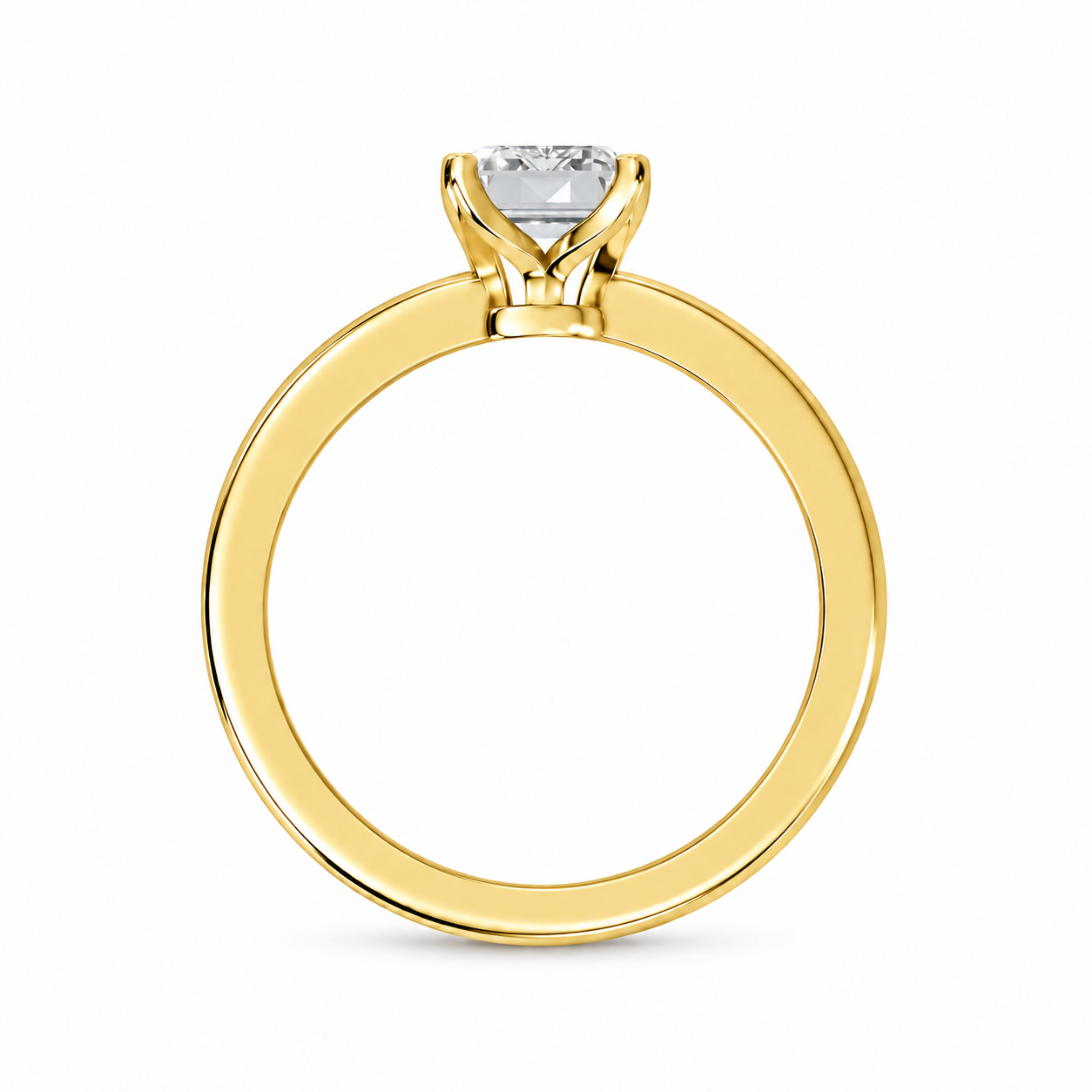 Emerald, yellow gold