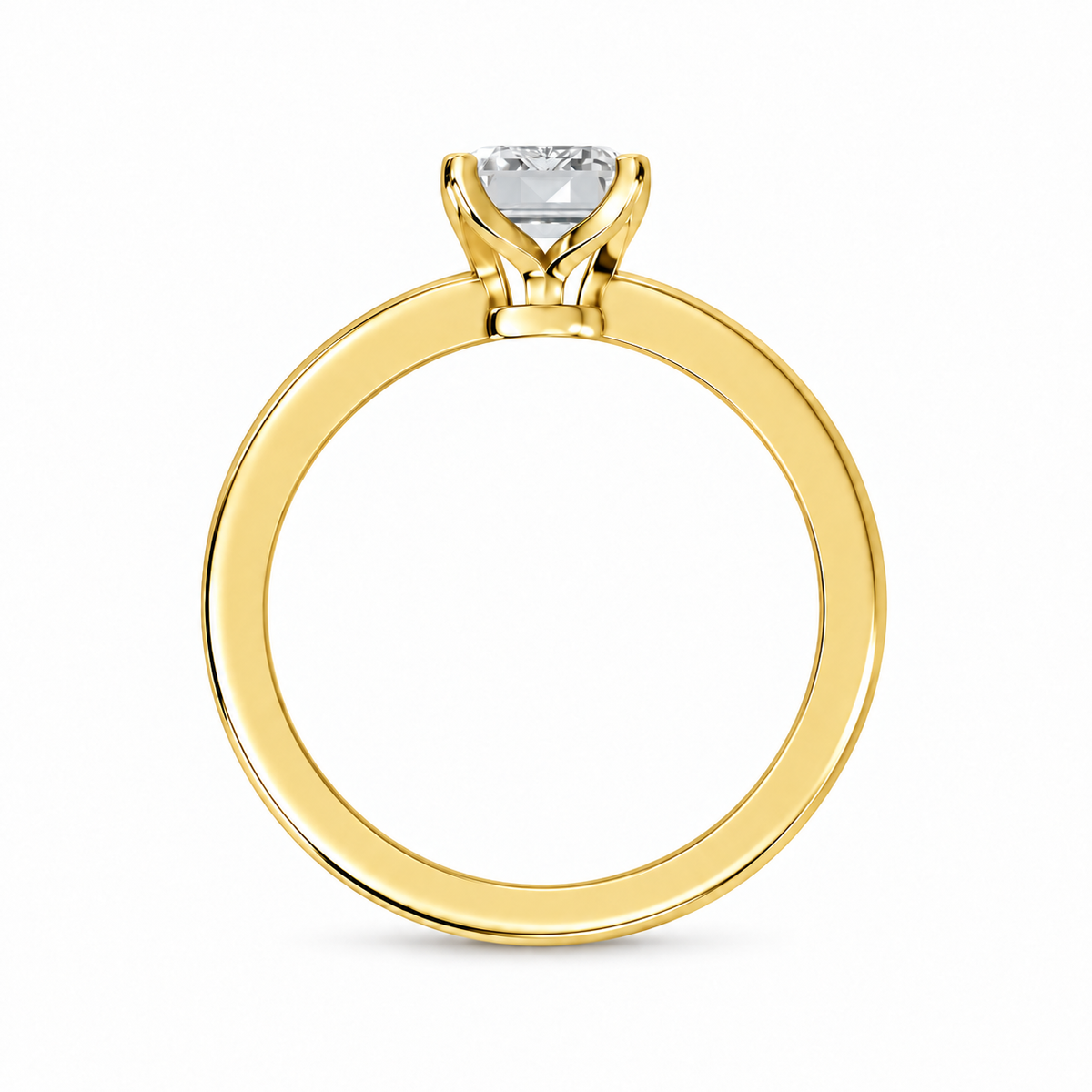 Emerald, yellow gold