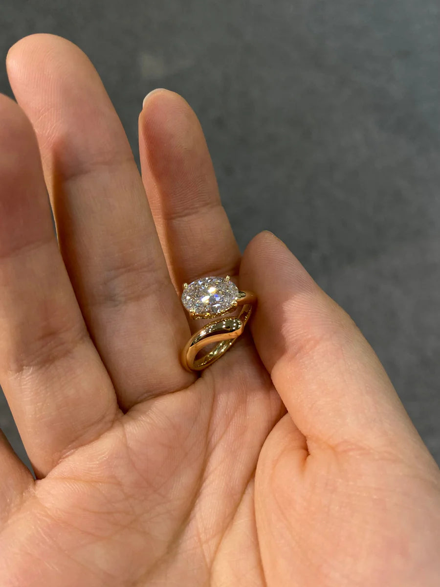 Aureate Halo-Oval   Lab-Grown Diamond Ring