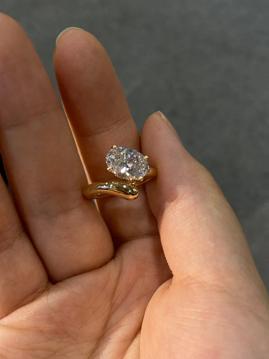 Aureate Halo-Oval   Lab-Grown Diamond Ring