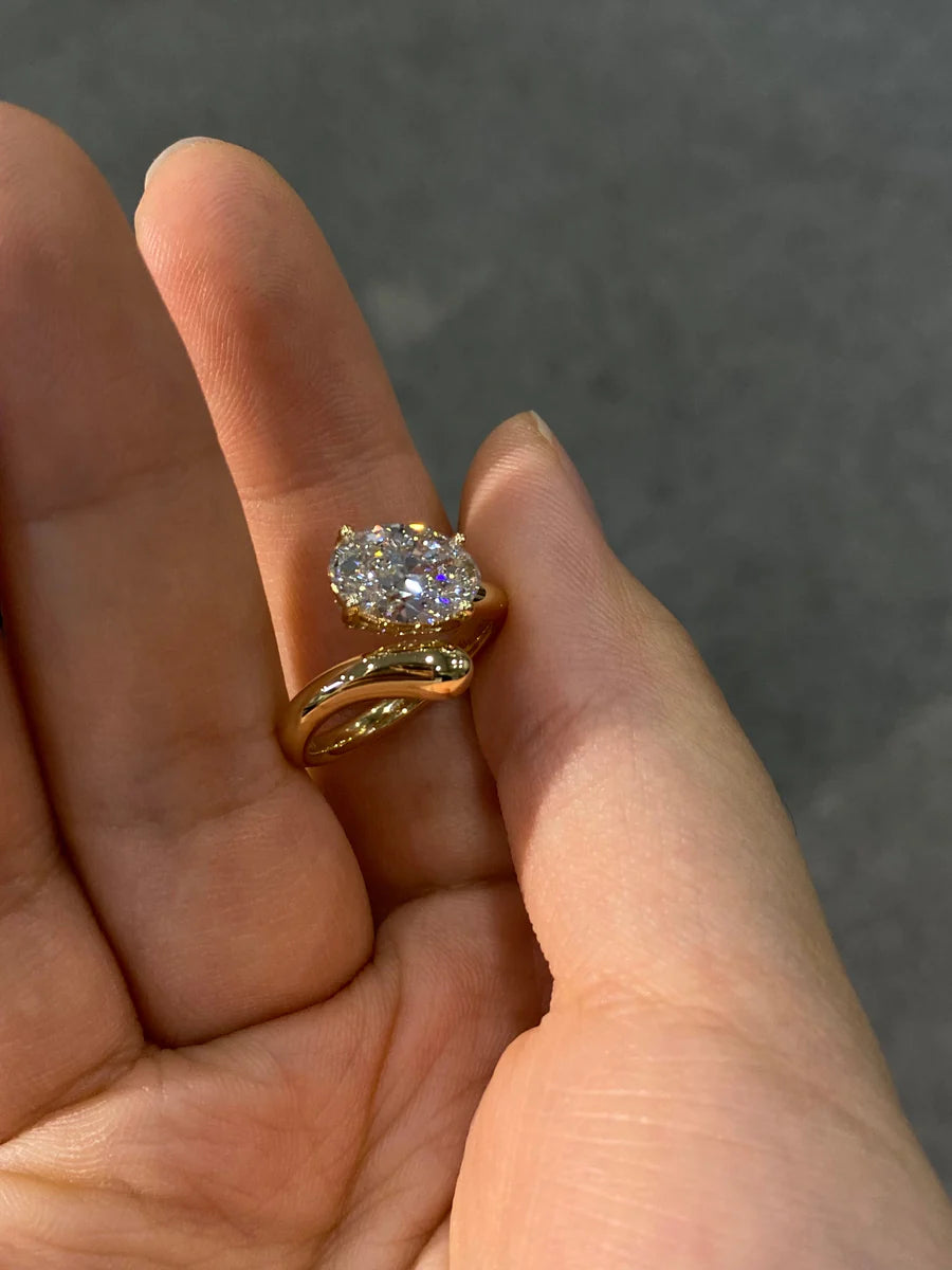 Aureate Halo-Oval   Lab-Grown Diamond Ring