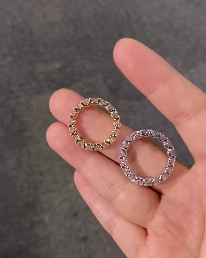 Starry Sky Ring with Full Diamond Pavé—Color D, Clarity VS1—Sparkling