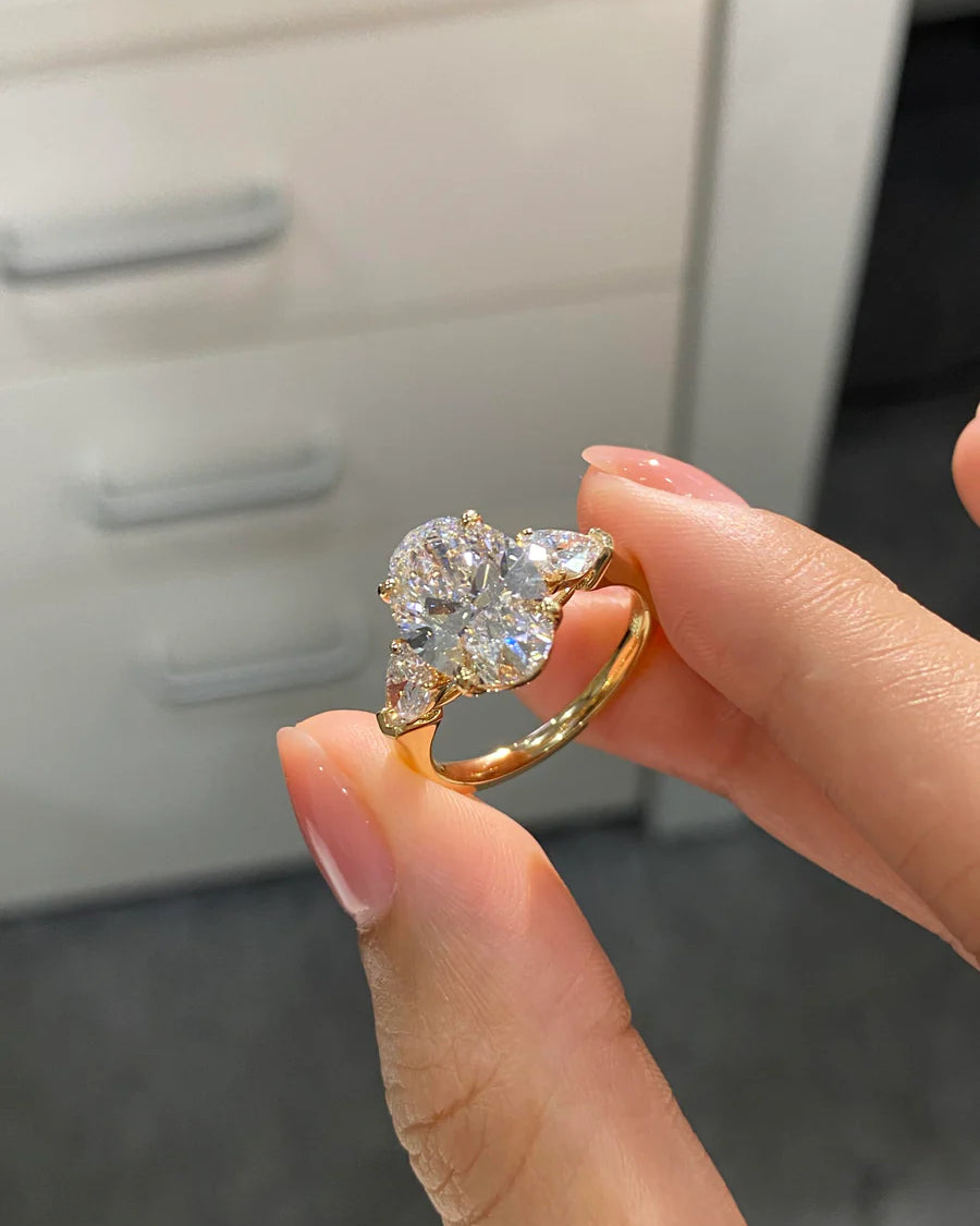Eternal Oval Trilogy Lab-Grown Diamond Ring