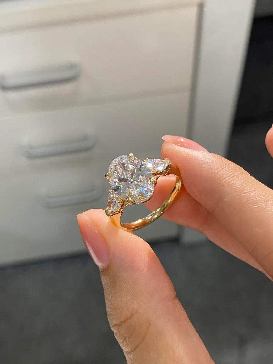 Eternal Oval Trilogy Lab-Grown Diamond Ring