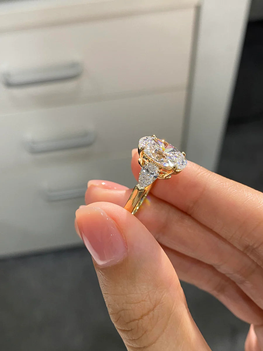 Eternal Oval Trilogy Lab-Grown Diamond Ring