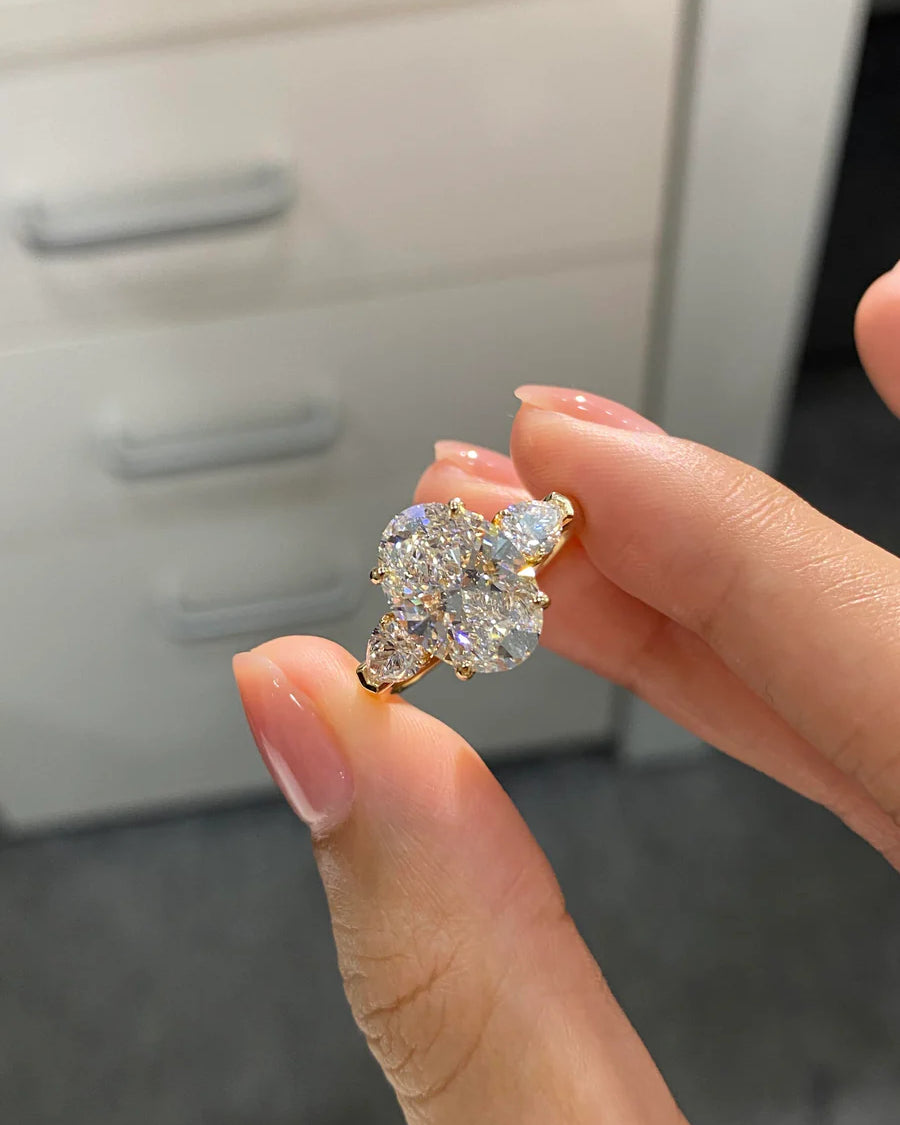 Eternal Oval Trilogy Lab-Grown Diamond Ring