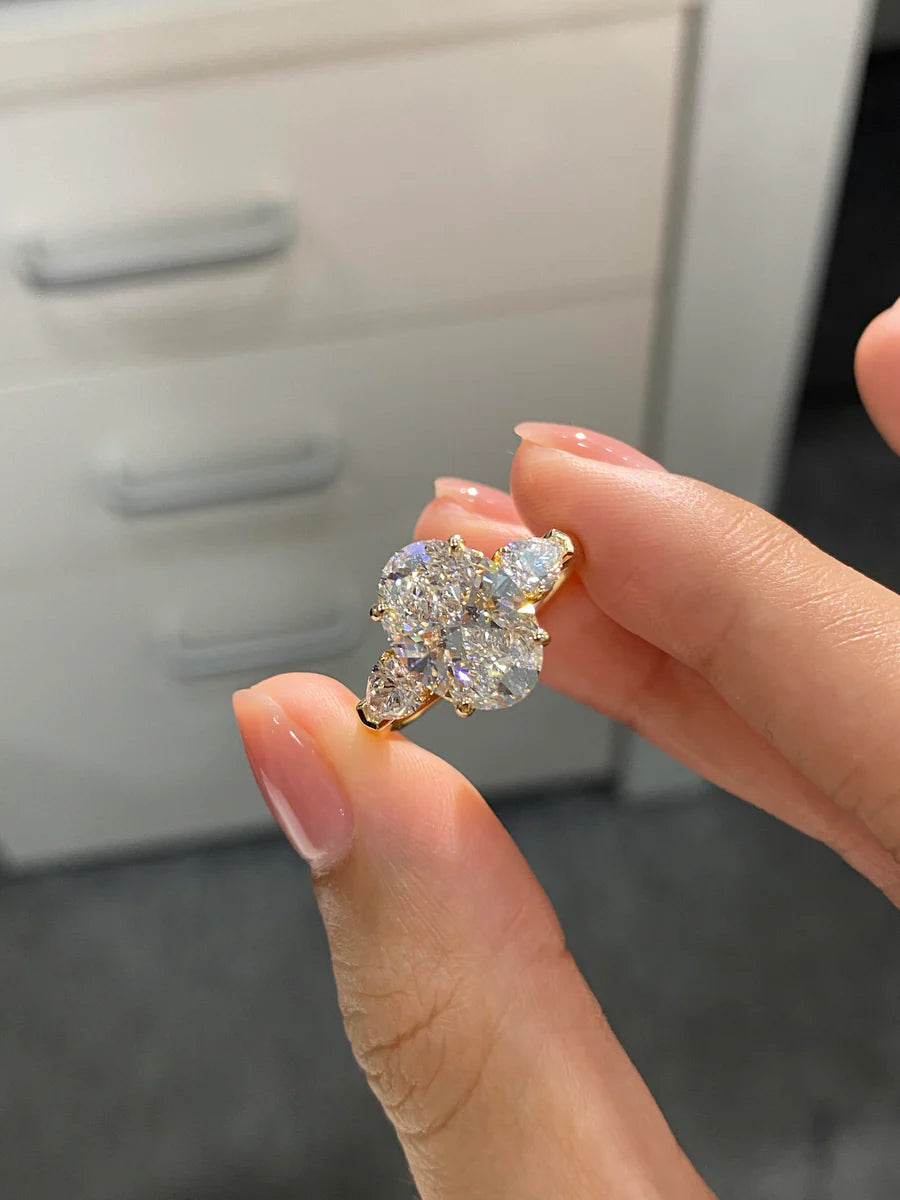 Eternal Oval Trilogy Lab-Grown Diamond Ring