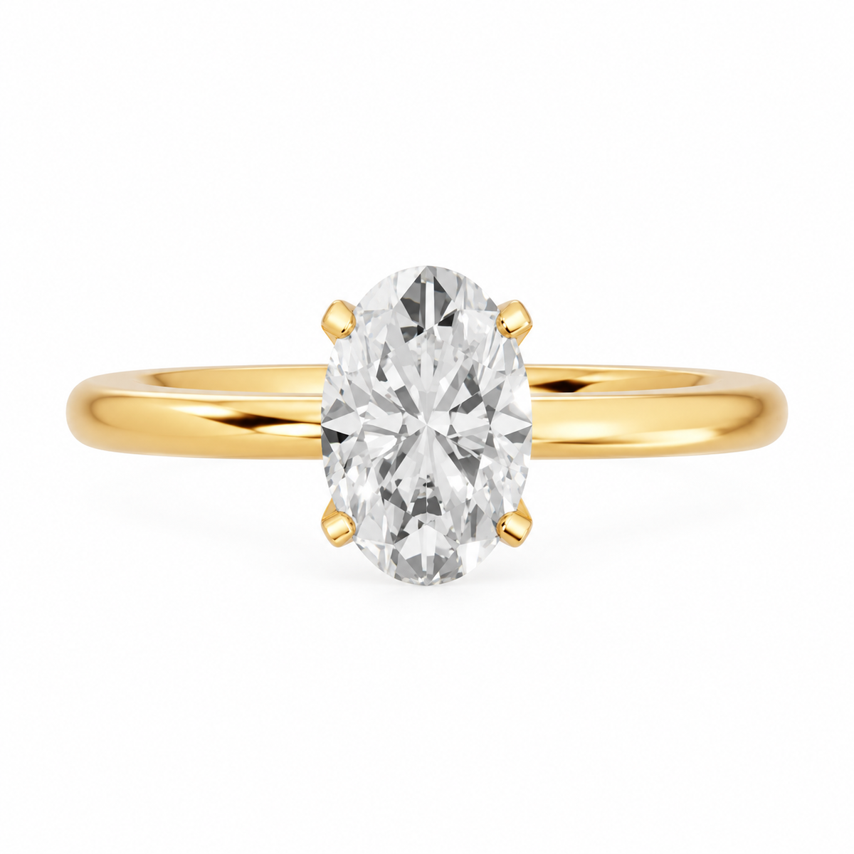 Oval, yellow gold