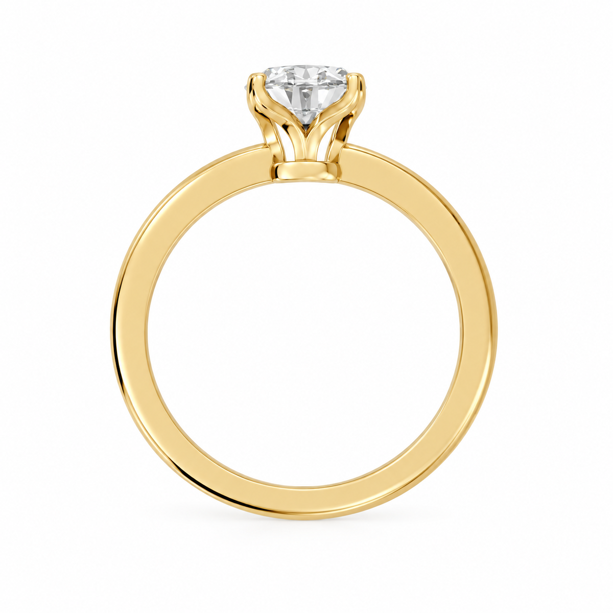 Oval, yellow gold