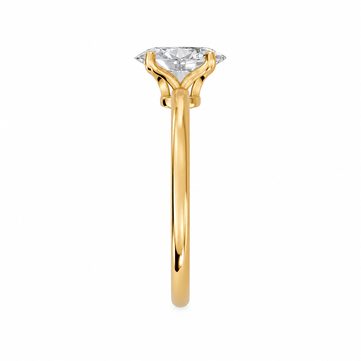 Oval, yellow gold