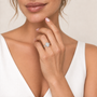 Oval, white gold
