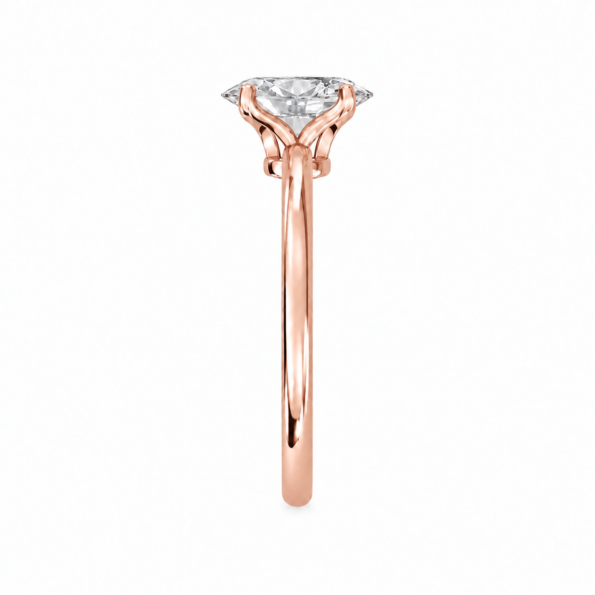 Oval, rose gold