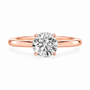 Round, rose gold