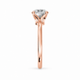 Round, rose gold