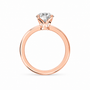 Round, rose gold