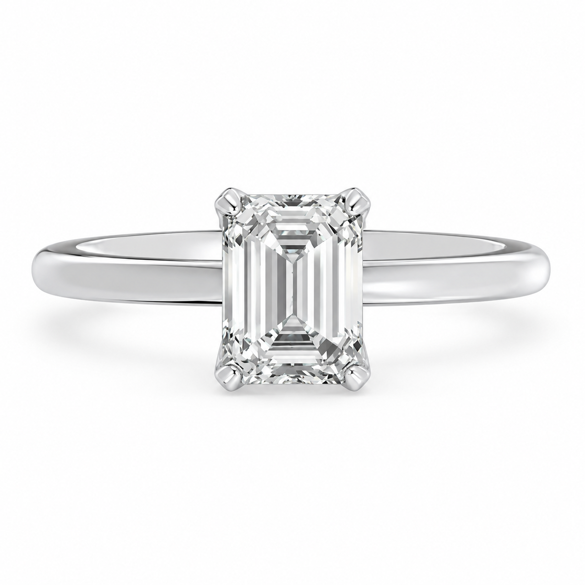 Emerald, white gold