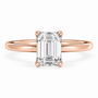 Emerald, rose gold