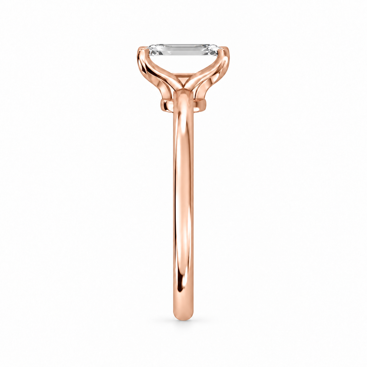 Emerald, rose gold