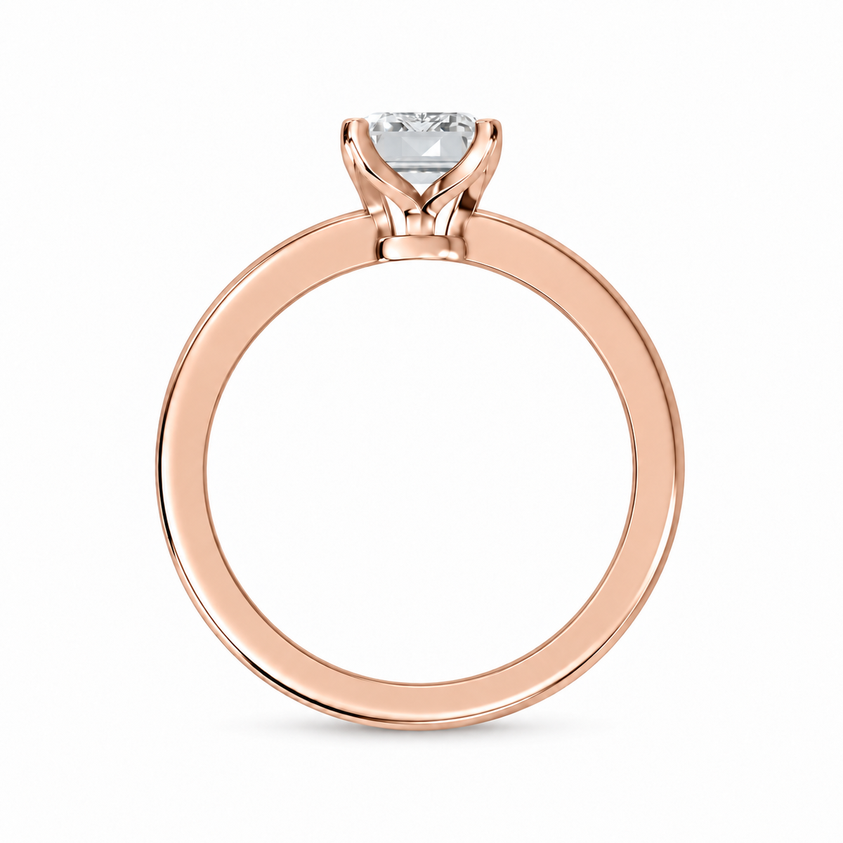 Emerald, rose gold