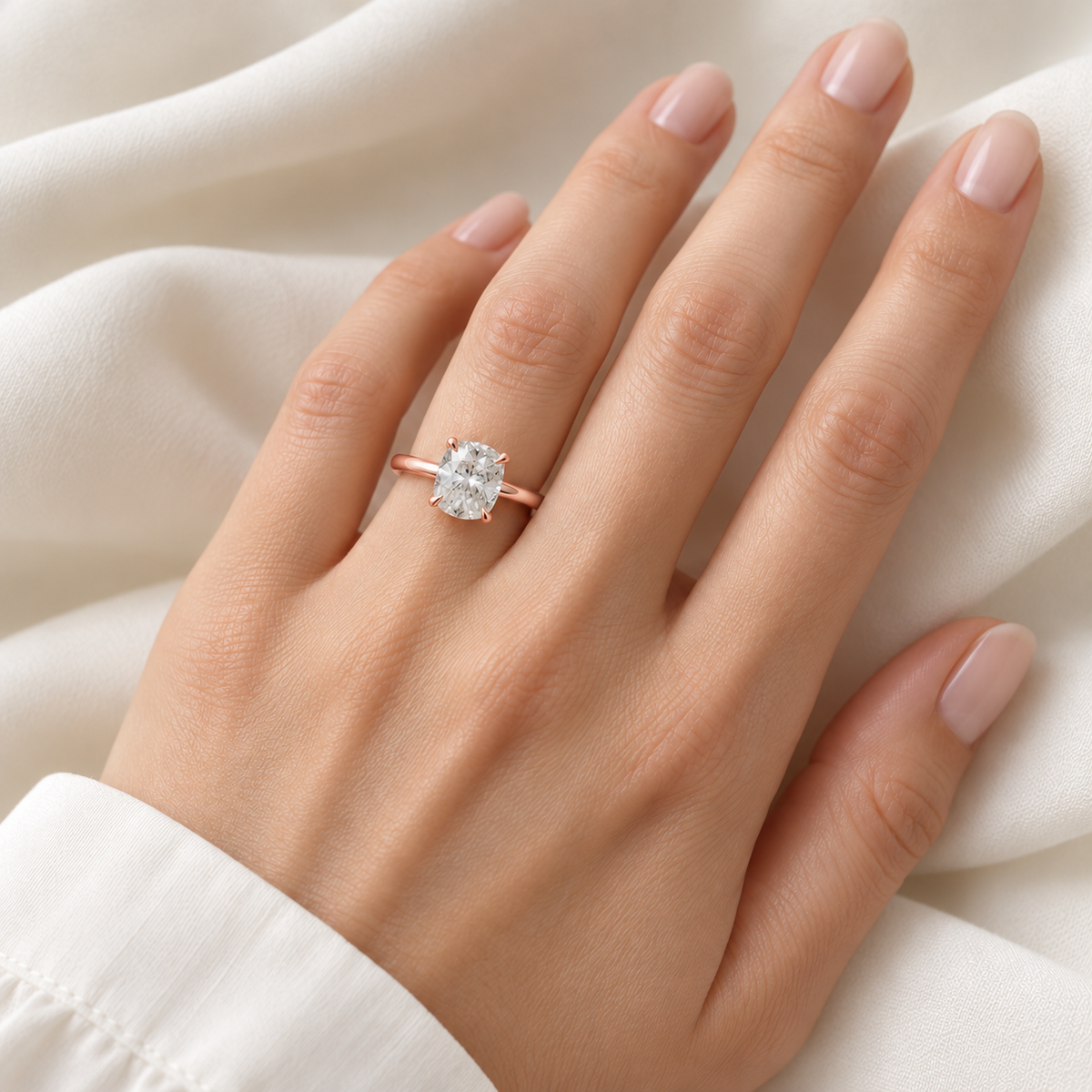 Cushion, rose gold