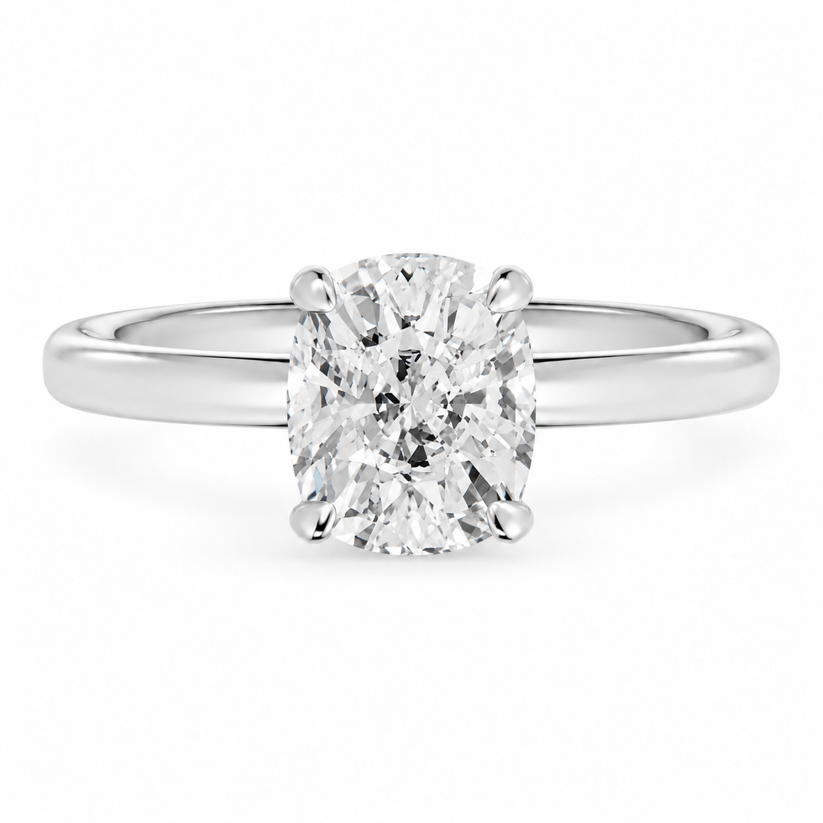 Cushion, white gold