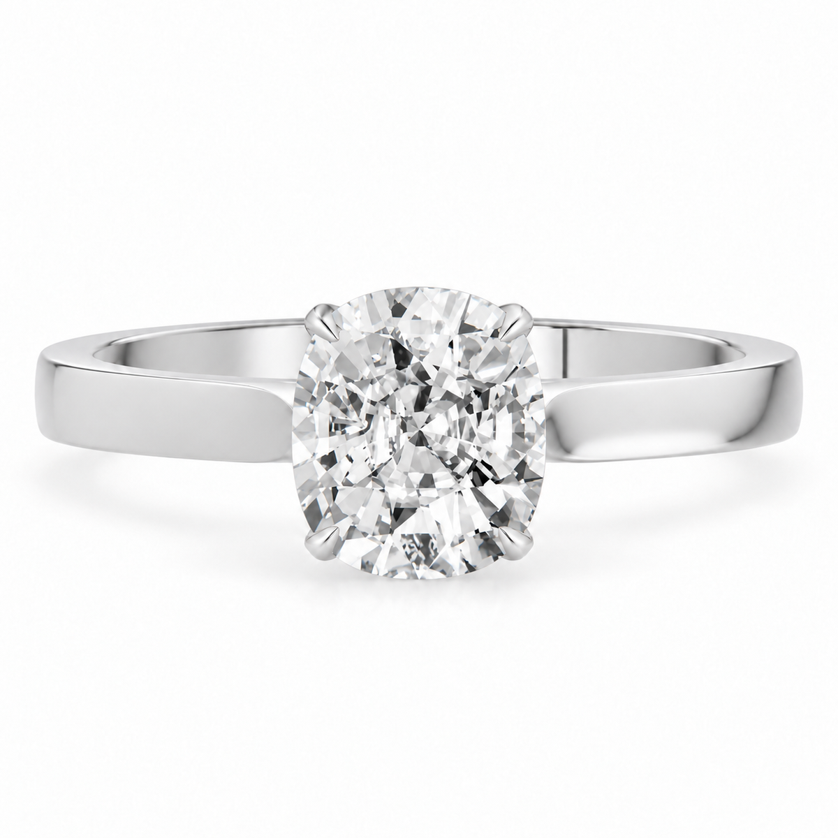 Cushion, white gold