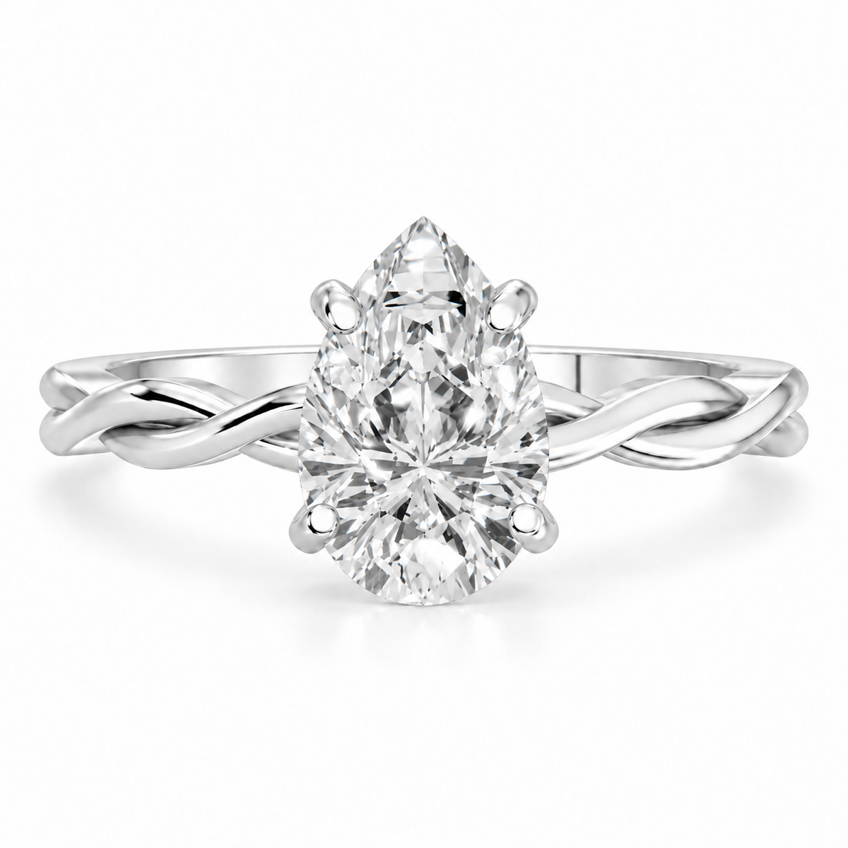 Cushion, white gold