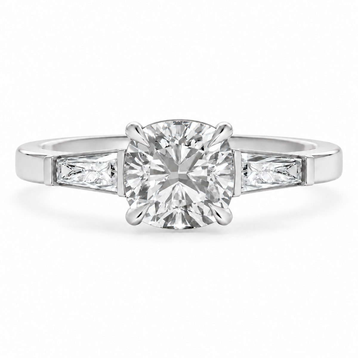 Cushion, white gold