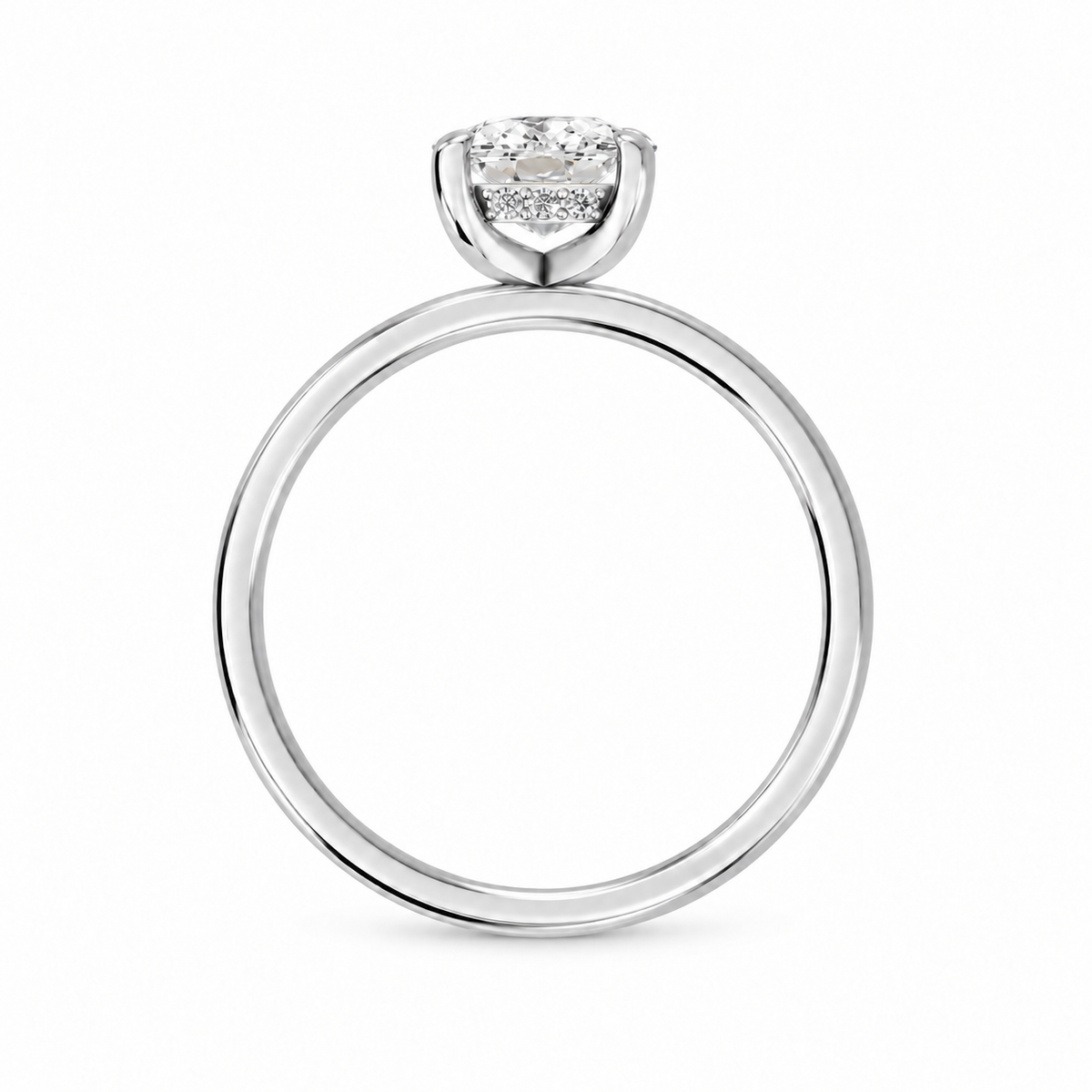Cushion, white gold