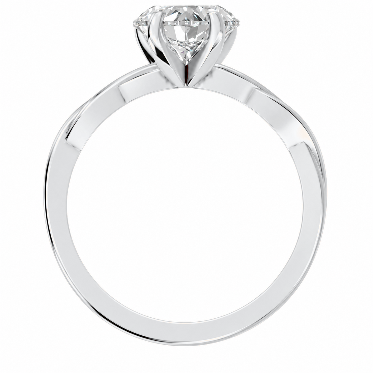 Cushion, white gold