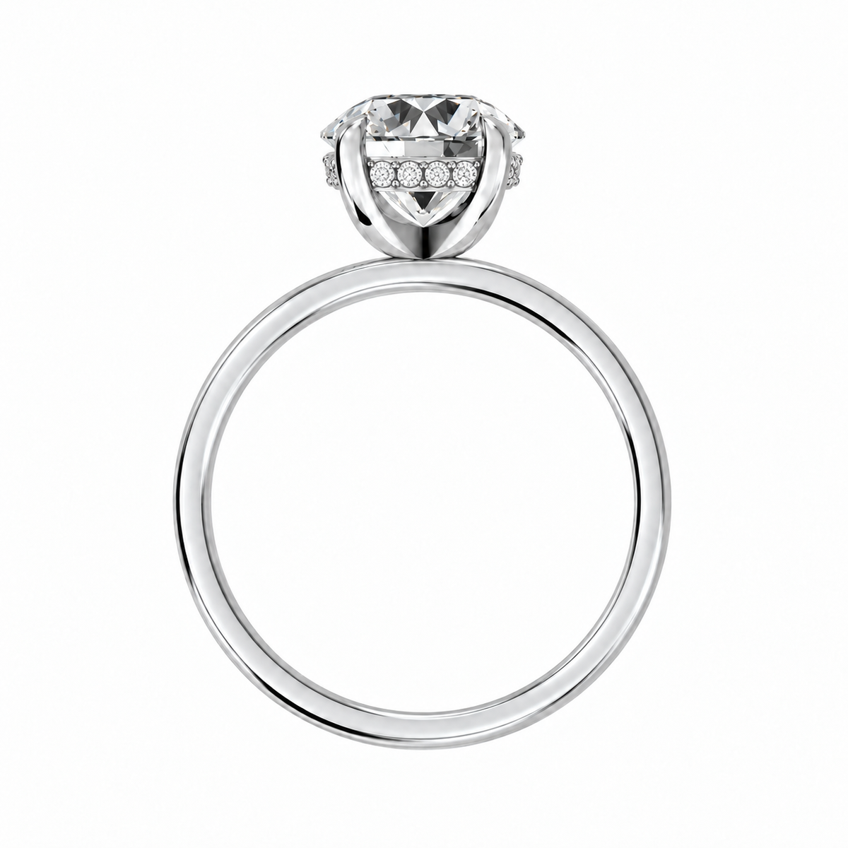 Cushion, white gold