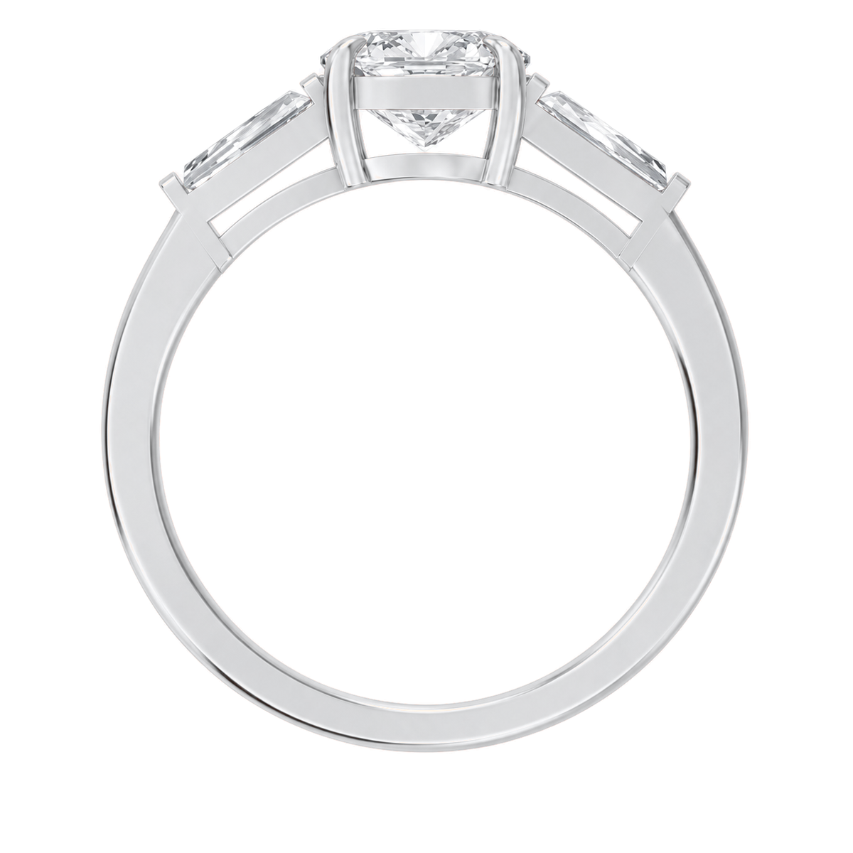 Cushion, white gold