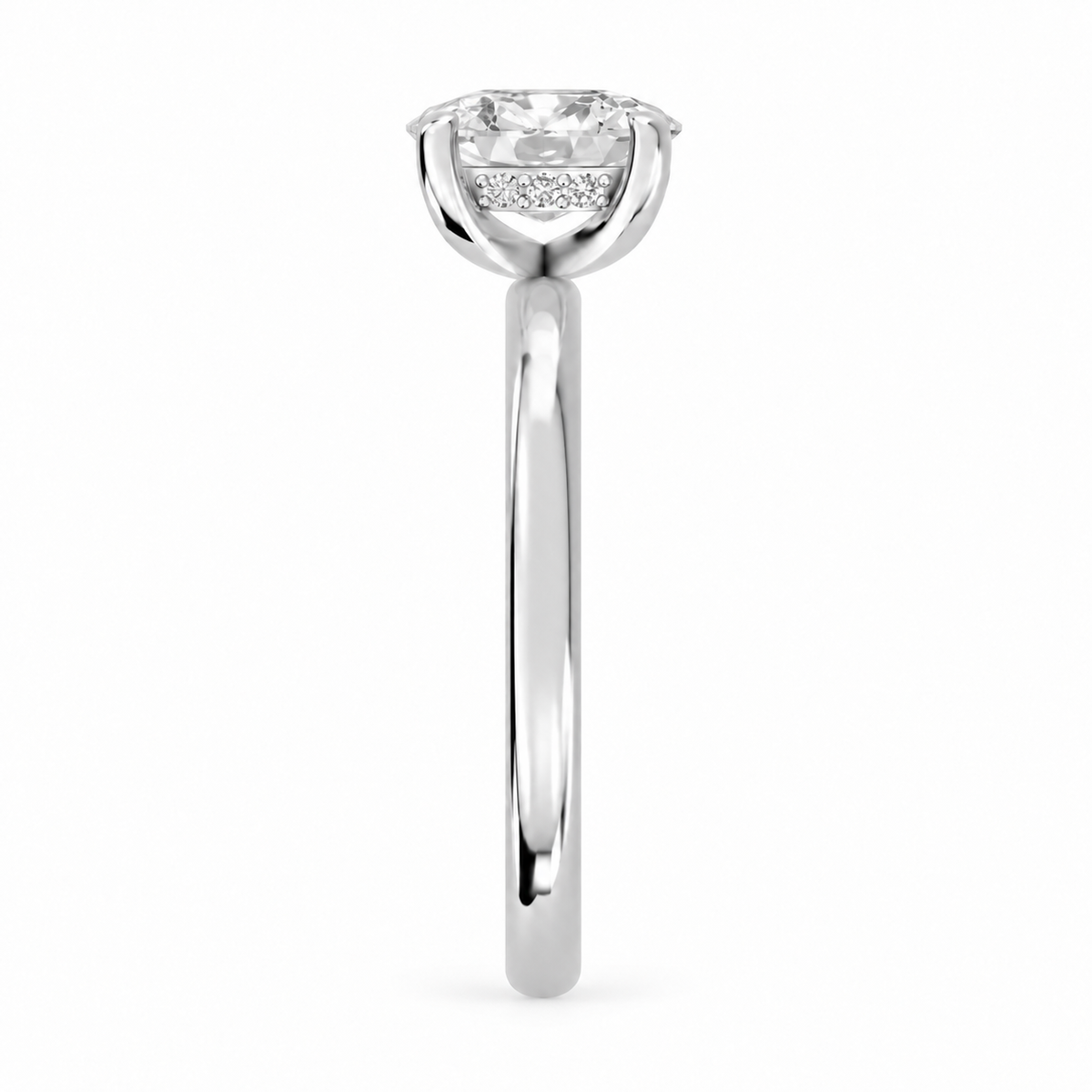 Cushion, white gold