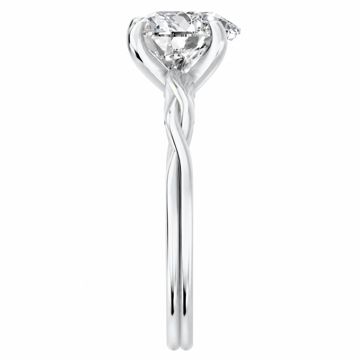 Cushion, white gold
