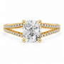 Cushion, yellow gold