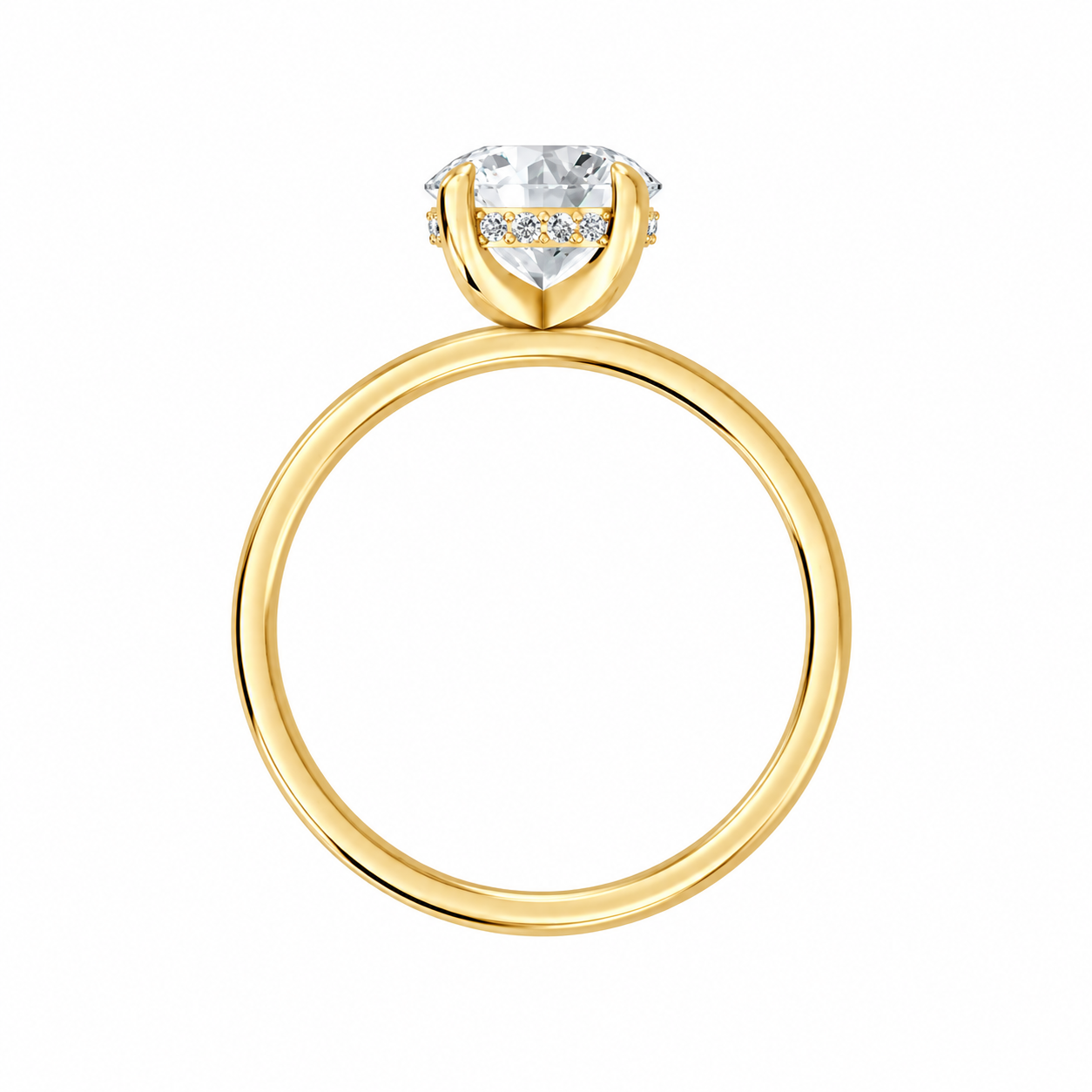 Cushion, yellow gold