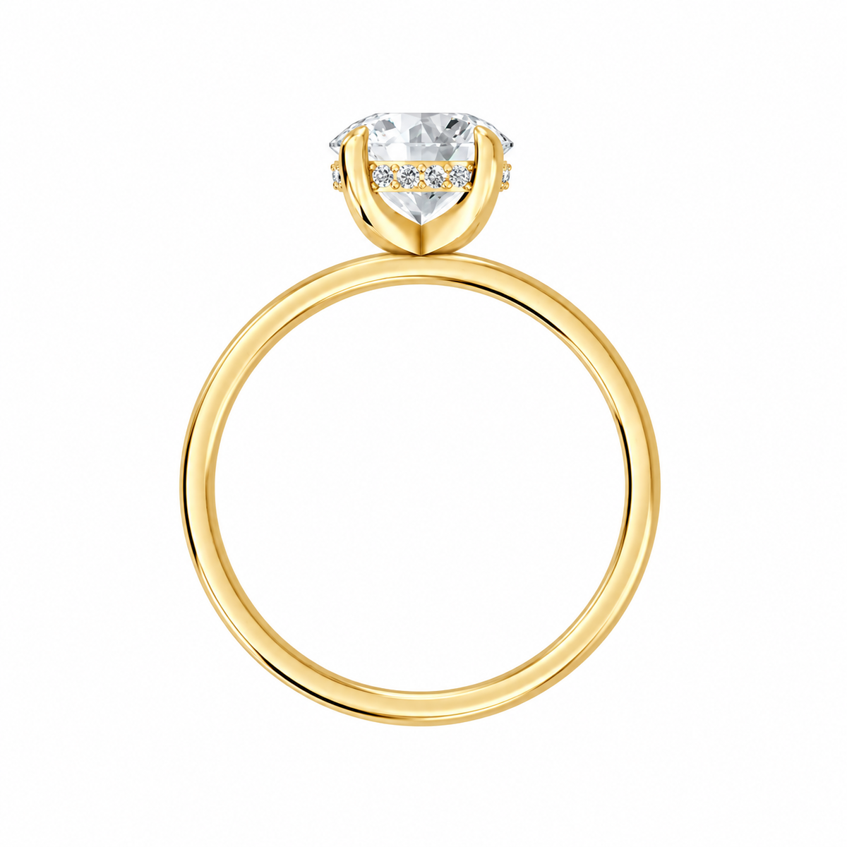 Cushion, yellow gold