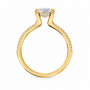 Cushion, yellow gold