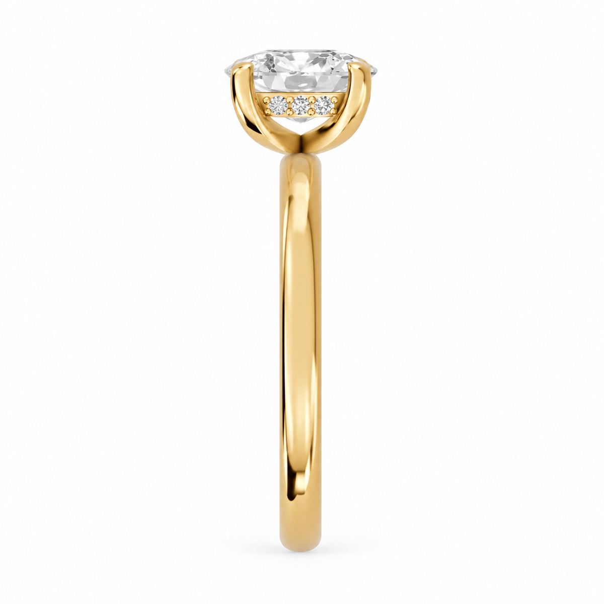 Cushion, yellow gold