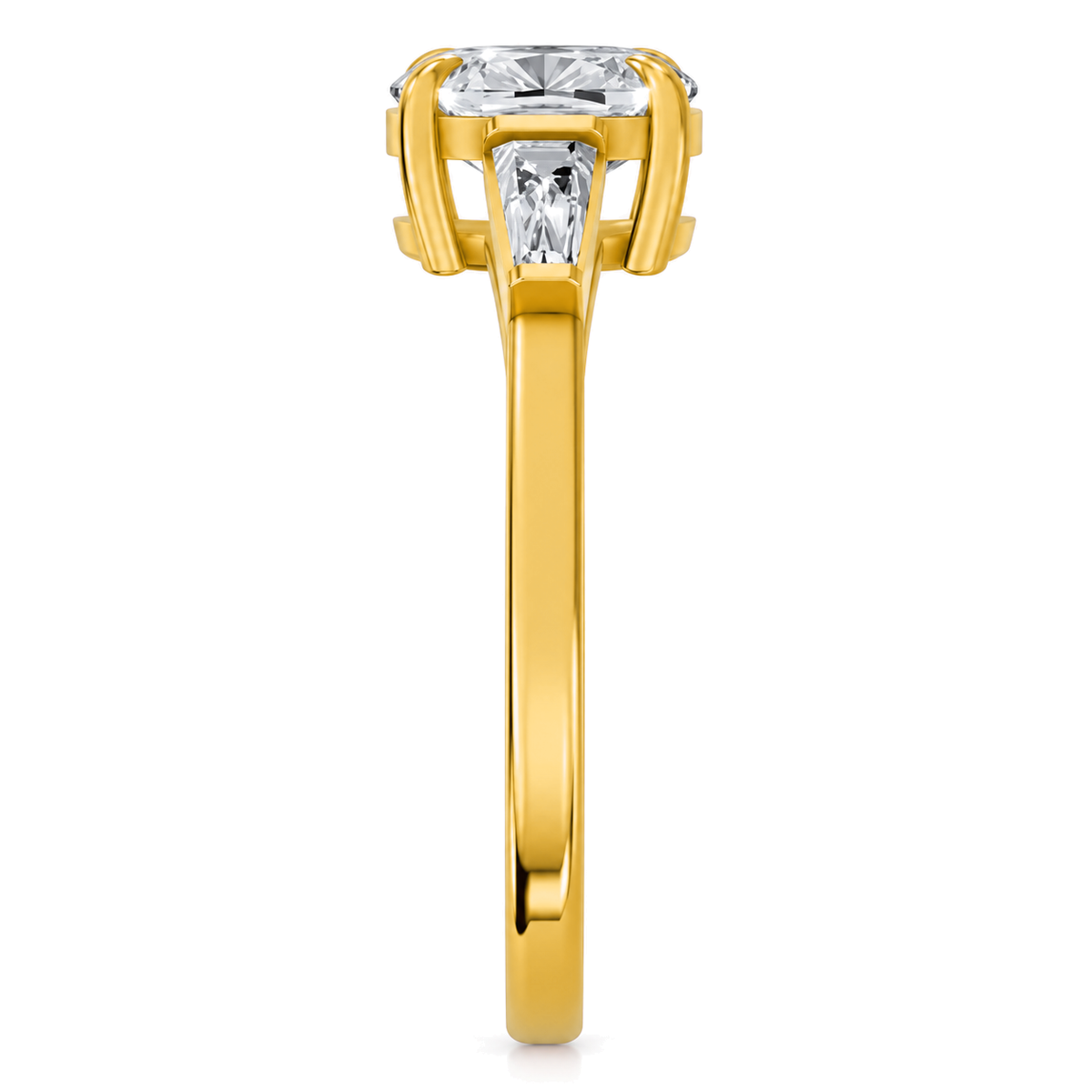 Cushion, yellow gold