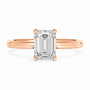 Emerald, rose gold
