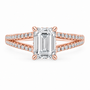 Emerald, rose gold