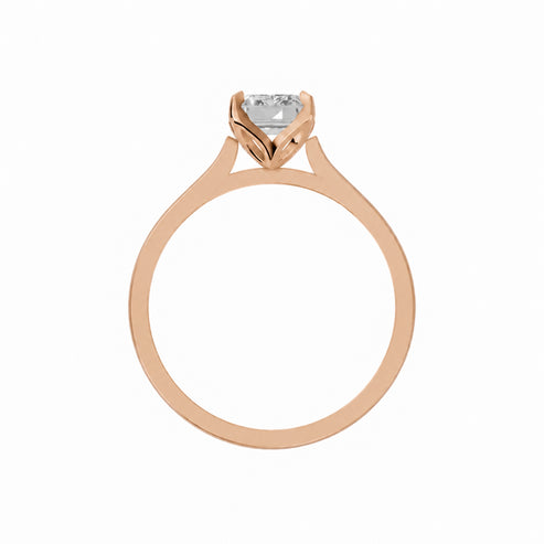 Emerald, rose gold