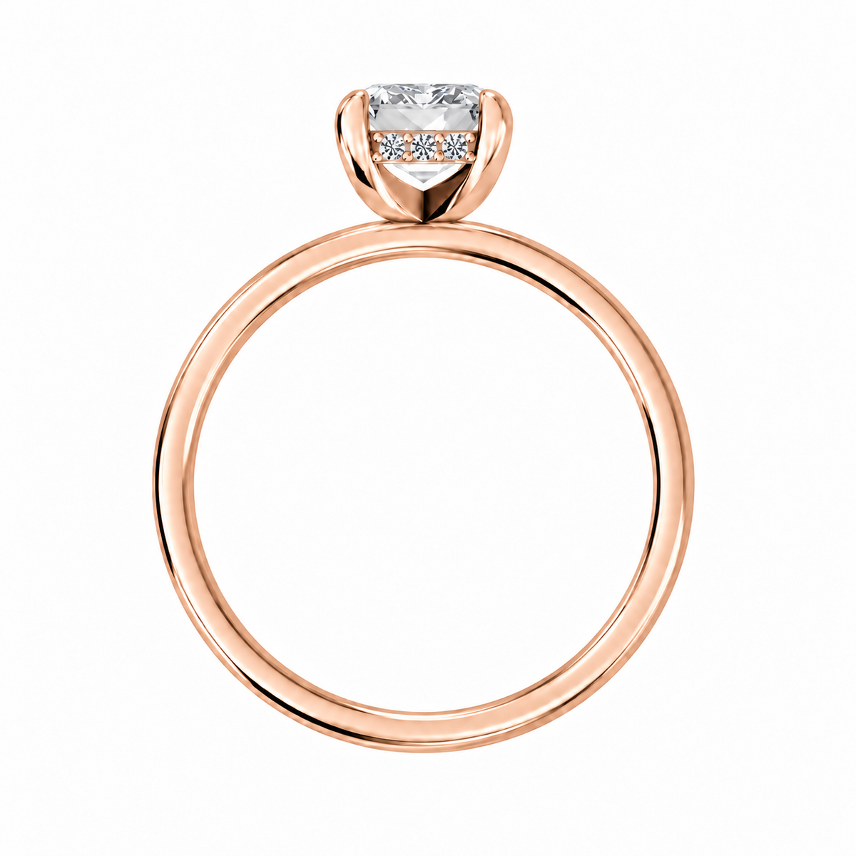 Emerald, rose gold