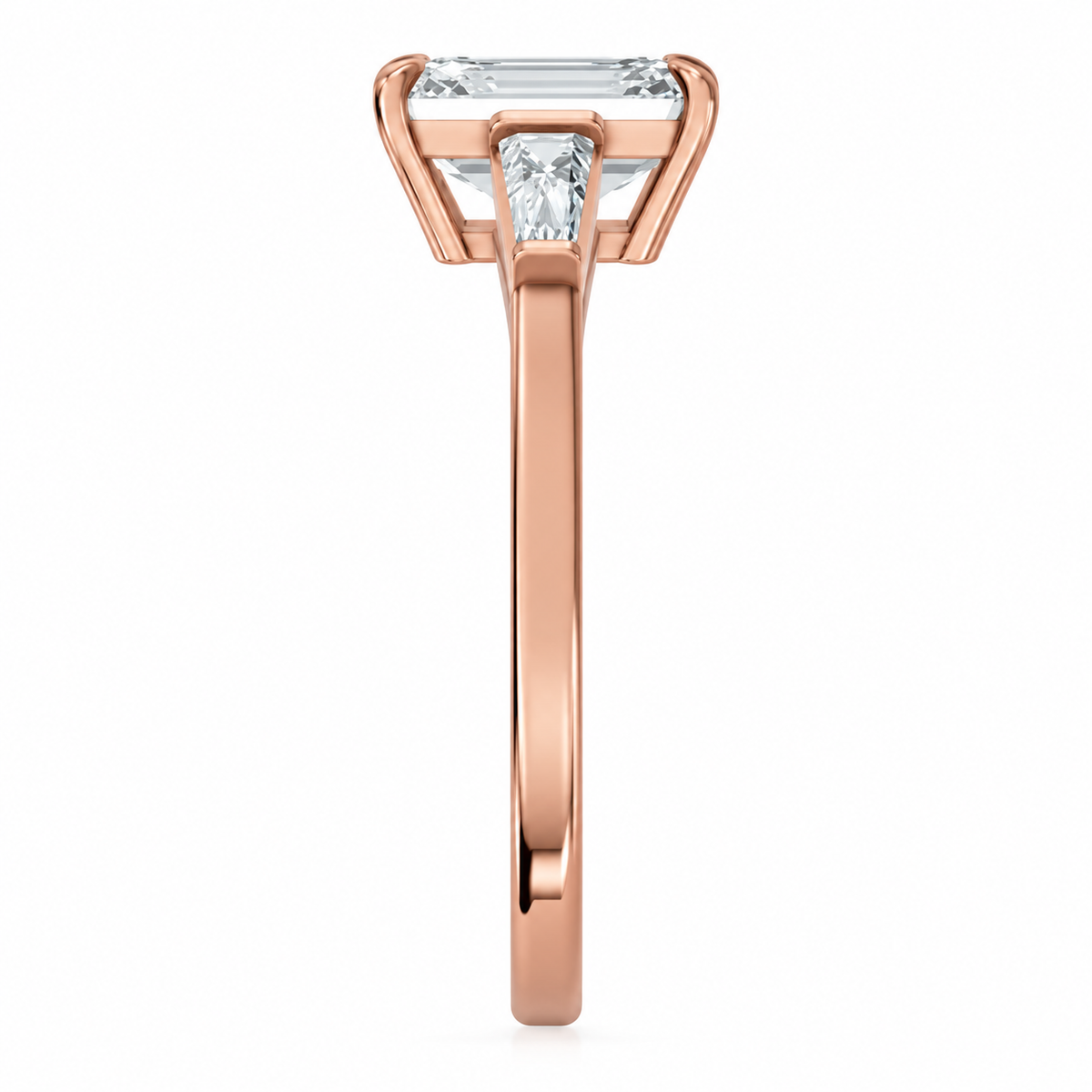 Emerald, rose gold