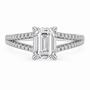 Emerald, white gold