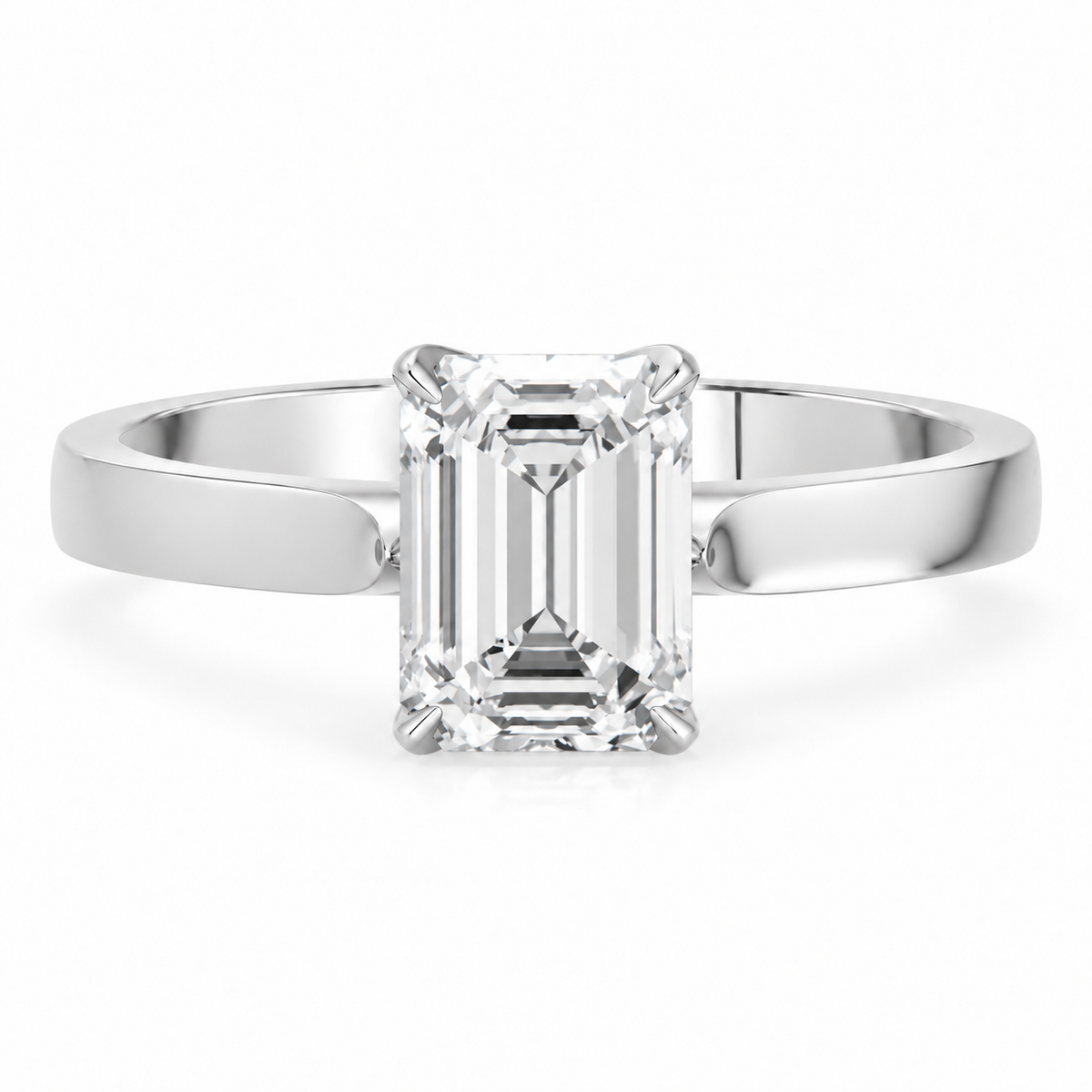 Emerald, white gold