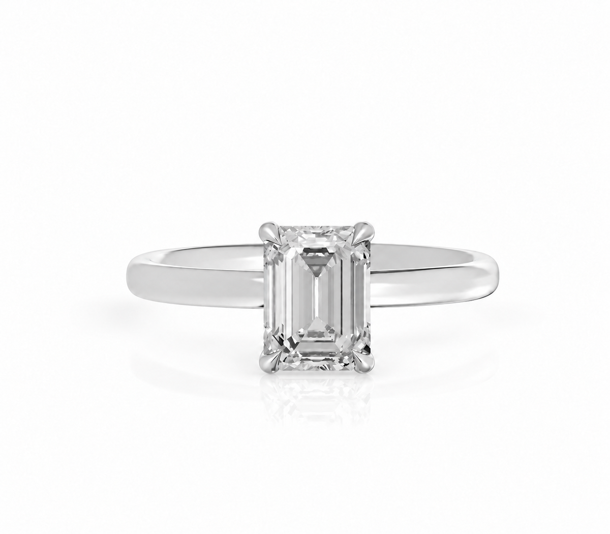 Emerald, white gold